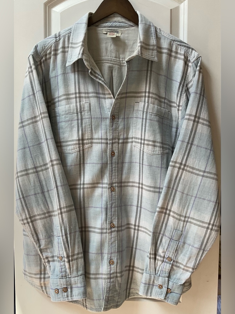 Carbon 2 Cobalt Mens Plaid Button Down